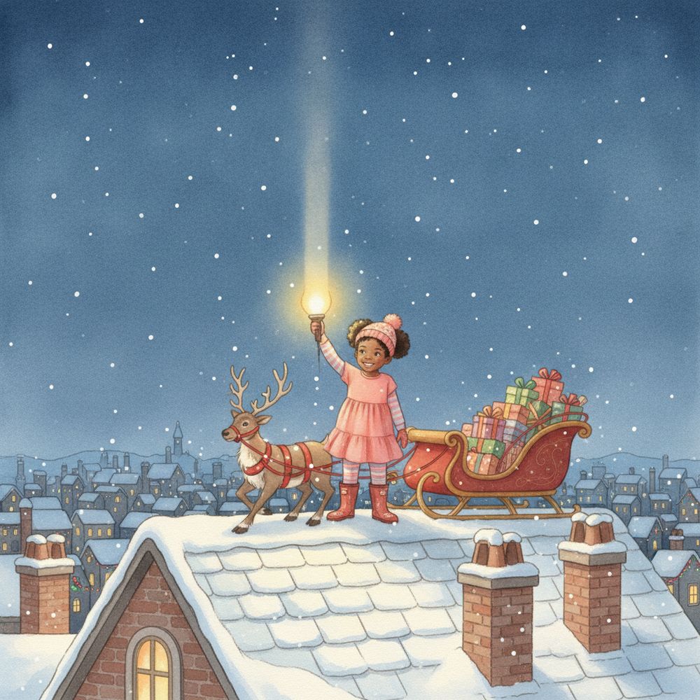 Painted sample cover — The Night Your Child Saved Christmas