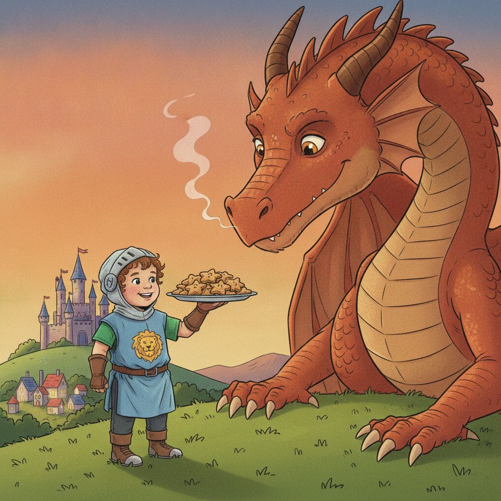 Painted sample cover — Your Child and the Very Polite Dragon